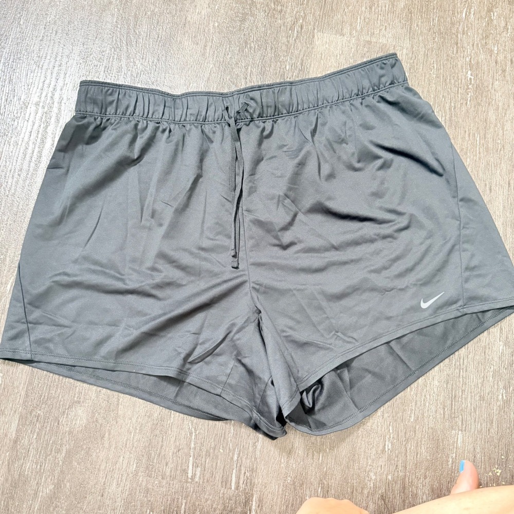 Nike Training Shorts Women 1X Black Dri-FIT Athletic Gym Running Workout